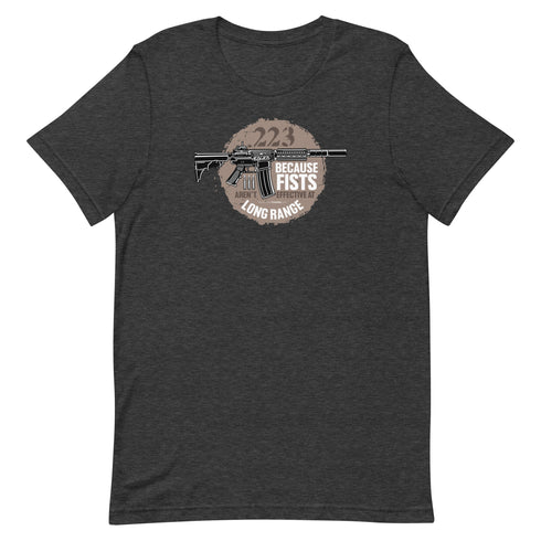 .223 Because Fists Aren't Effective Short-sleeve Pro 2nd Amendment t-shirt - Mainstream Freedom